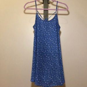 Blue floral sundress.